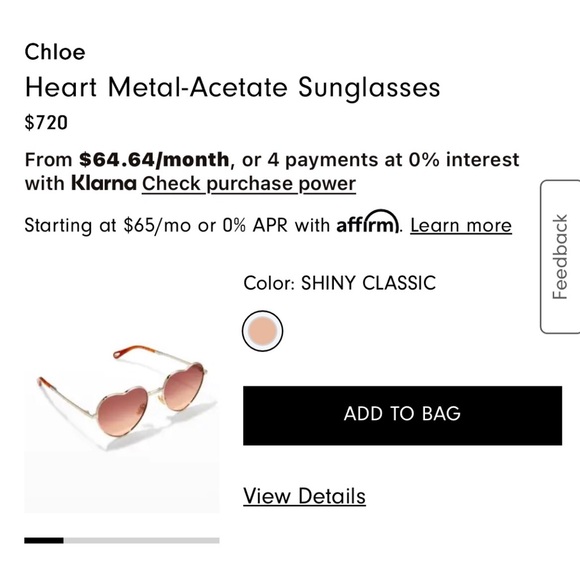 Chloe Pink-Tinted Sunglasses - Picture 1 of 4